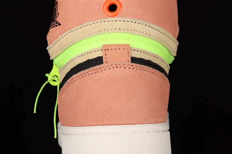 All categories Air Jordan Jordan series basketball shoes Air Jordan 1 High Z version Air Jordan 1 Switch "Orange" AJ1 Joe 1 orange zipper high-top cultural basketball shoes CW6576-800